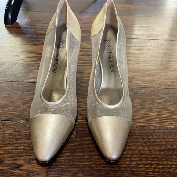 Stunning YSL Metallic Gold Mesh Heel size 9 - Picture 2 of 13